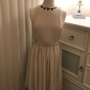NWT-Lined chiffon pleated dress